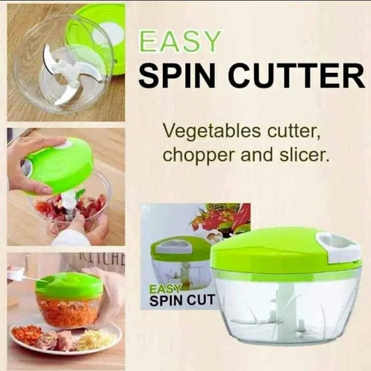 Easy Spin Cutter, Manual Food Chopper Compact & Powerful Hand Held Vegetable Chopper Cooking Tools